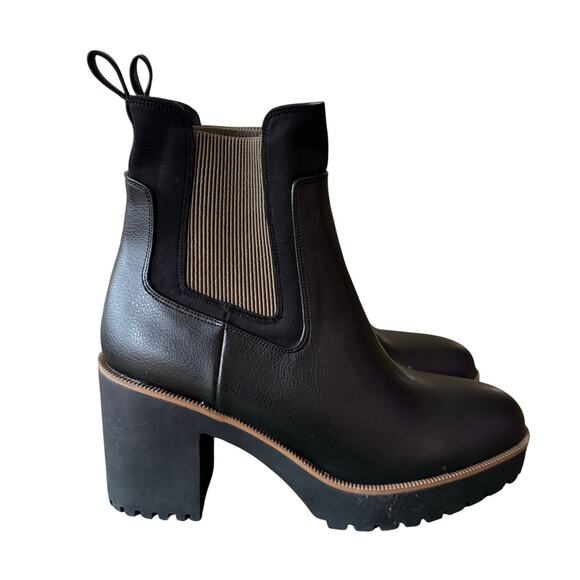 CHINESE LAUNDRY Good Day Bootie Black Chunky Boot Lug Sole Platform Size 9.5 - Picture 2 of 11